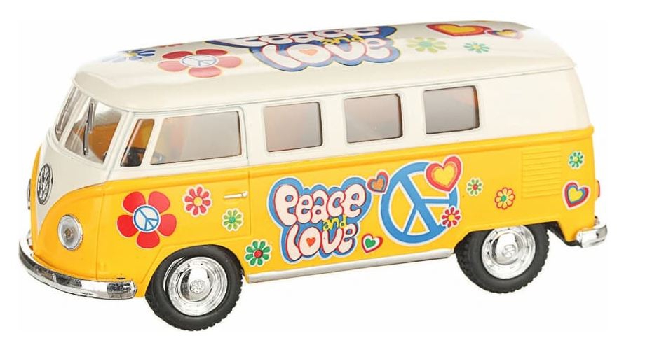 KINSMART 1962 VW Classical Bus Samba Ivory Top - Various Colors 1:32