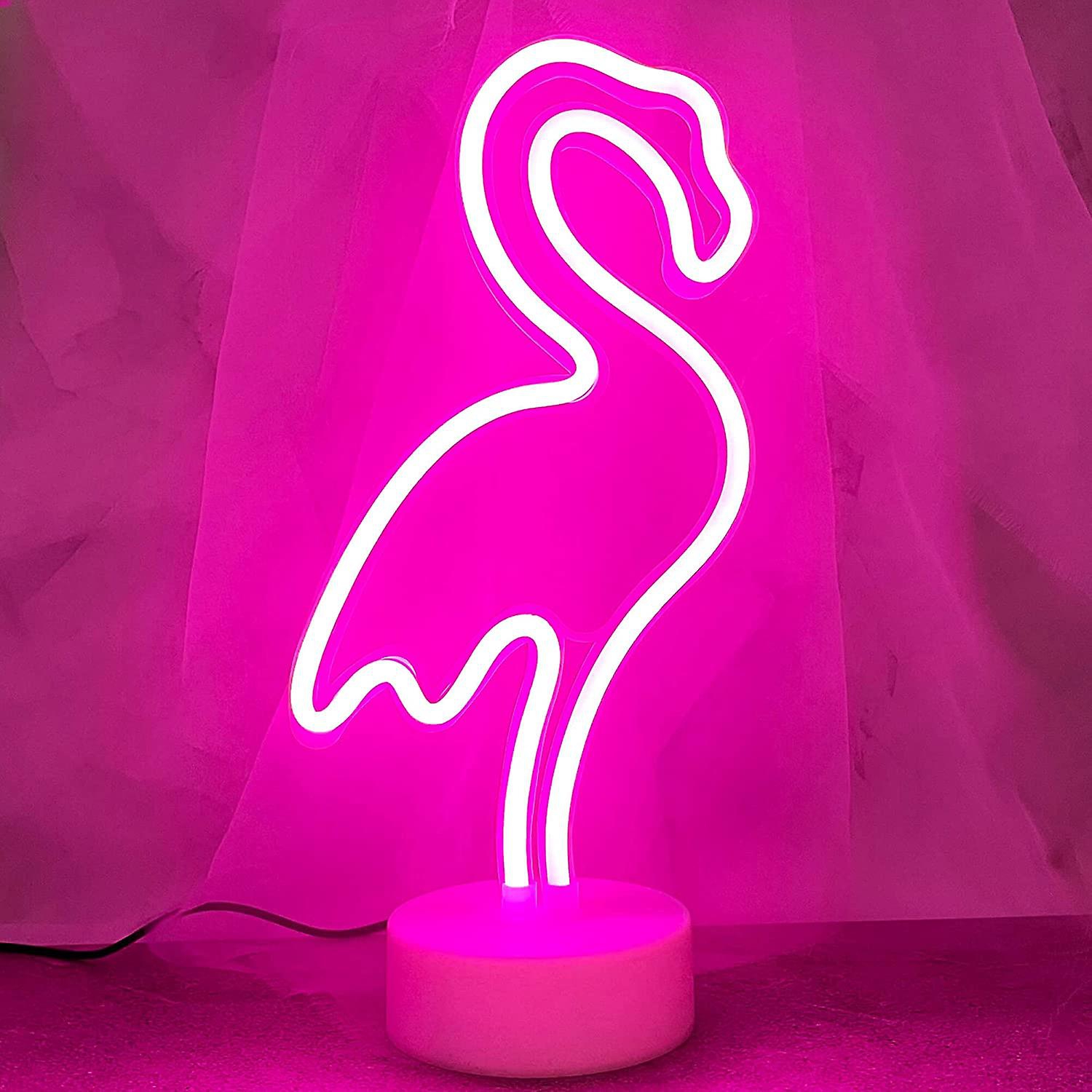 LED Neon-Style Lamp - Flamingo Pink