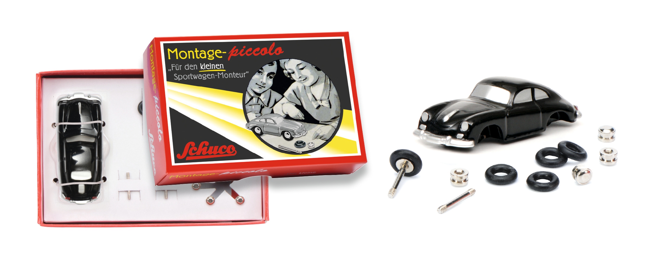 Schuco 450559800 Piccolo Assembly Kit "Porsche Mechanic" – Porsche 356 A Coupé