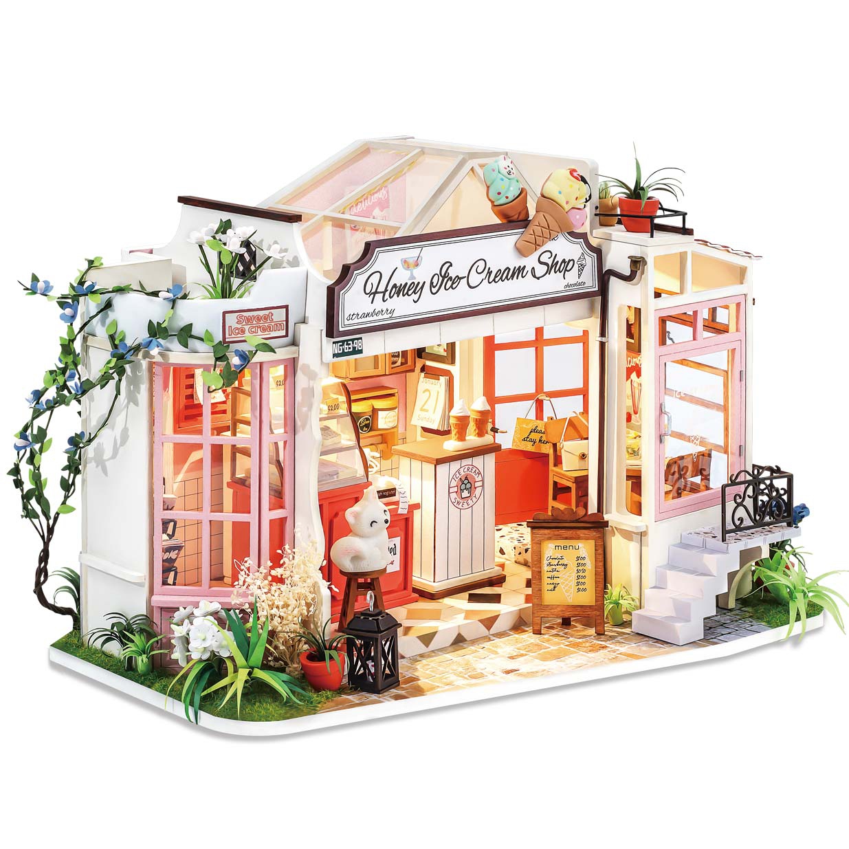 Honey Ice Cream Shop - Bausatz DIY - Robotime ROLIFE DG148