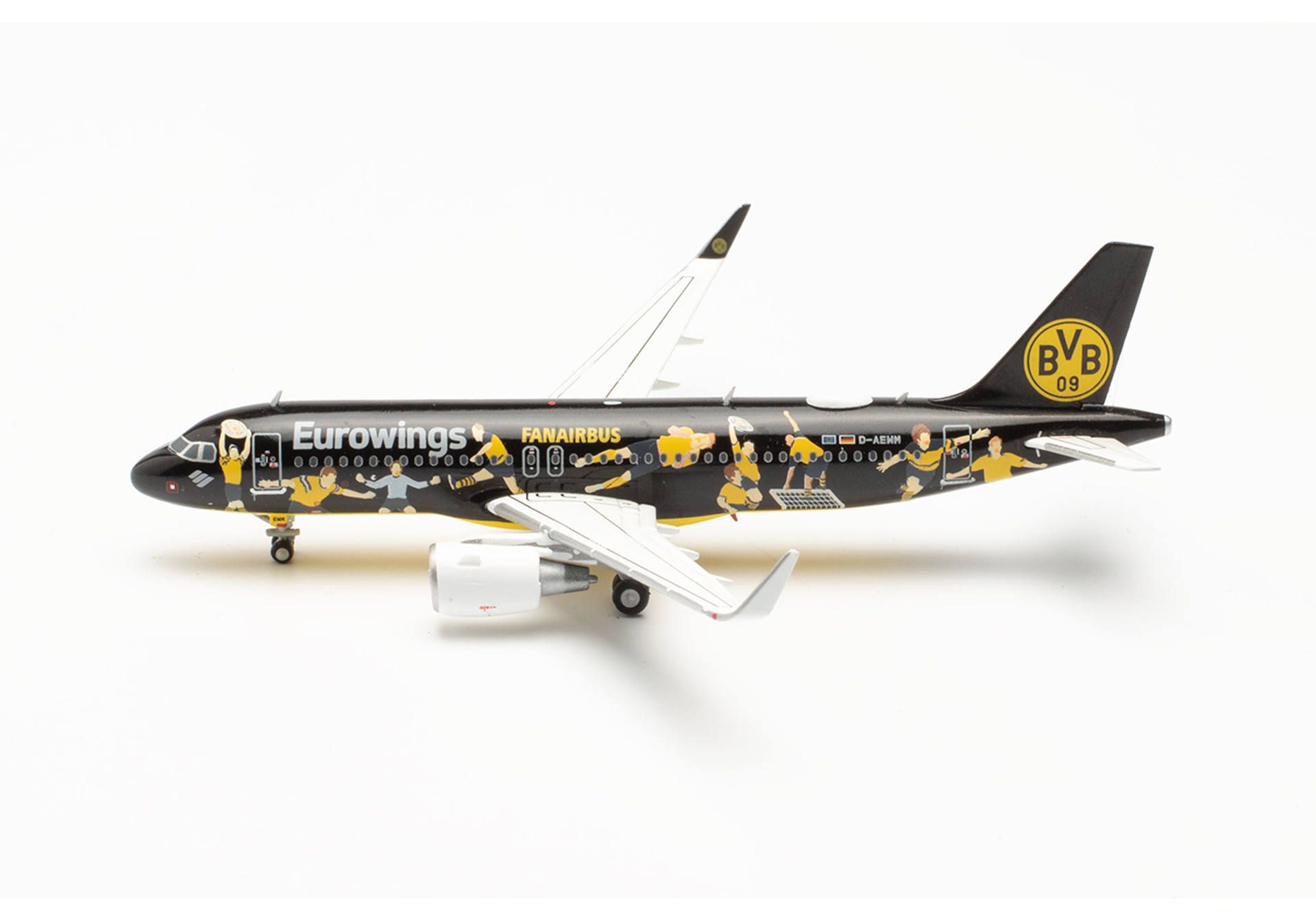 Herpa 562829 Eurowings Airbus A320 "BVB Fanairbus" – D-AEWM 1:400