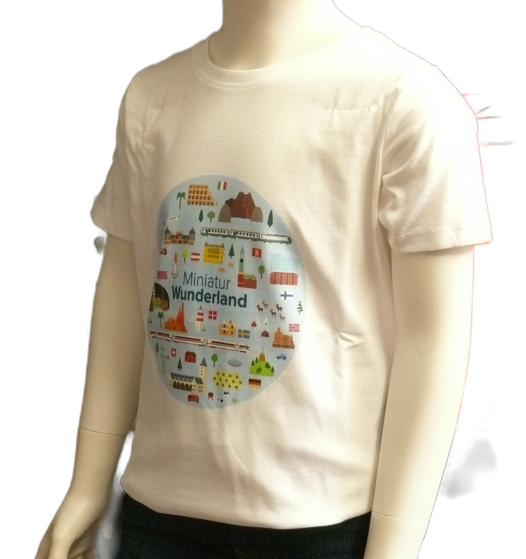 T-Shirt Kind - Wimmelbild, weiß