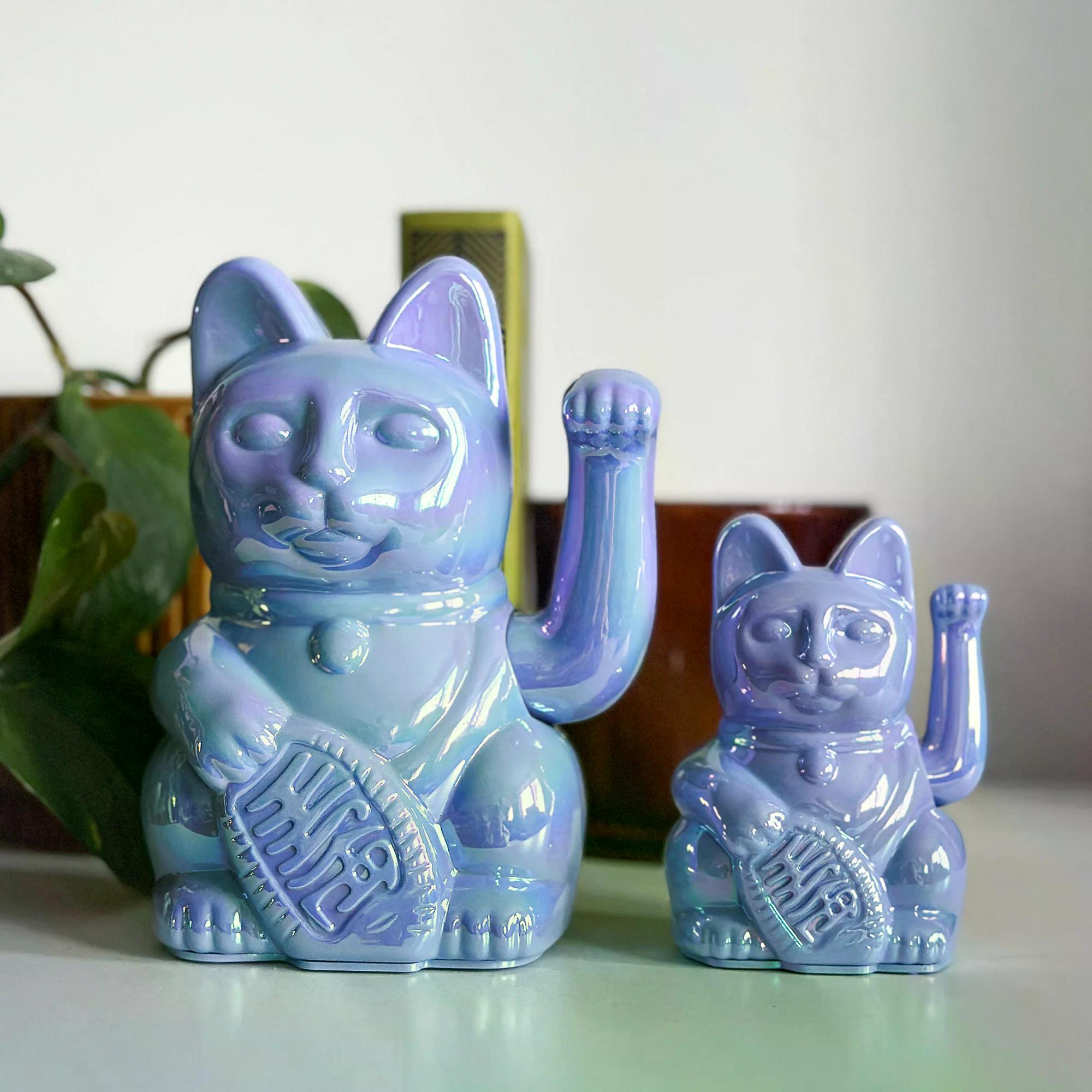 Waving Cat / Maneki Neko | Mini - Bubble Blue