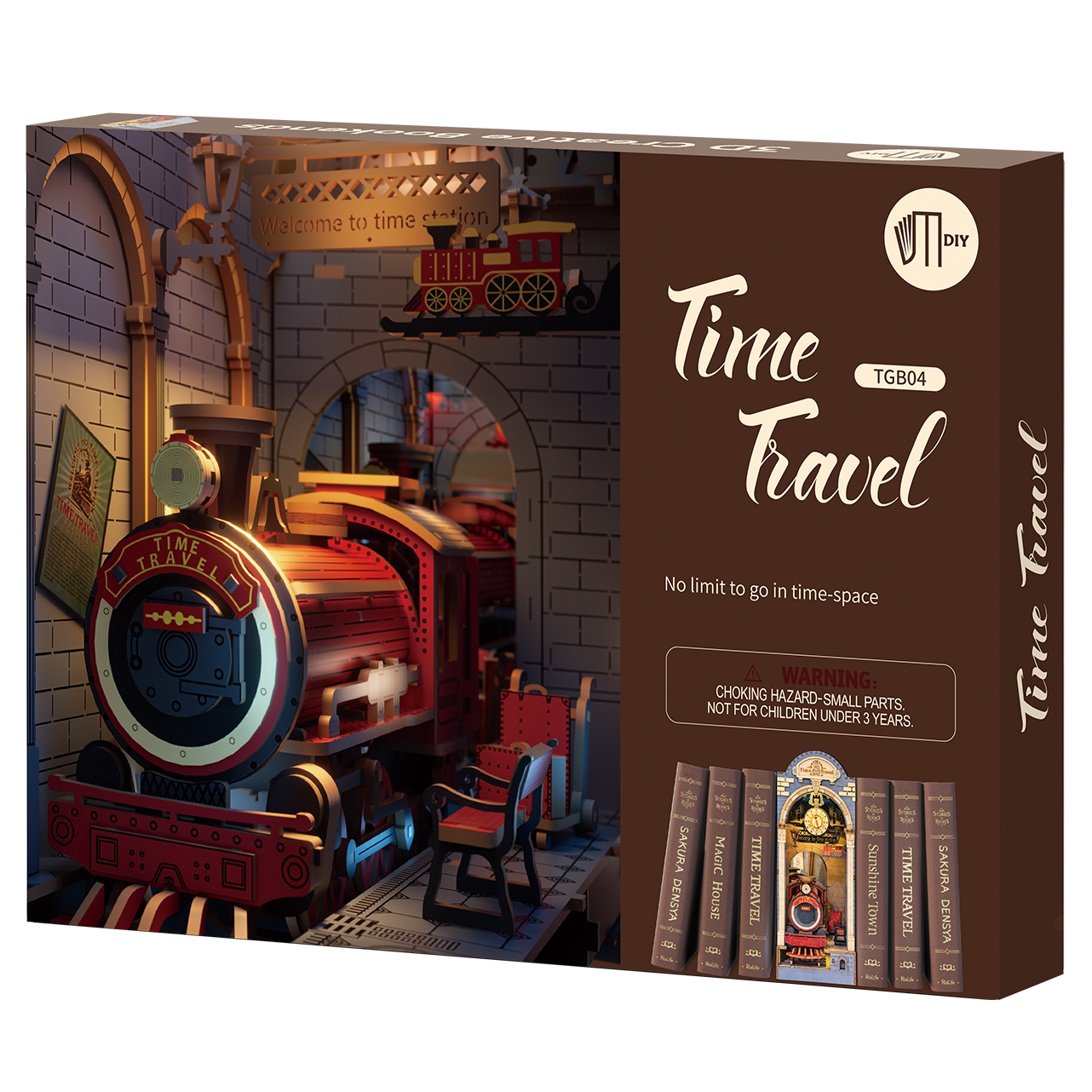 Holzbausatz /  Book Nook - Zeitmaschine (Time Travel) - TGB04 von Robotime