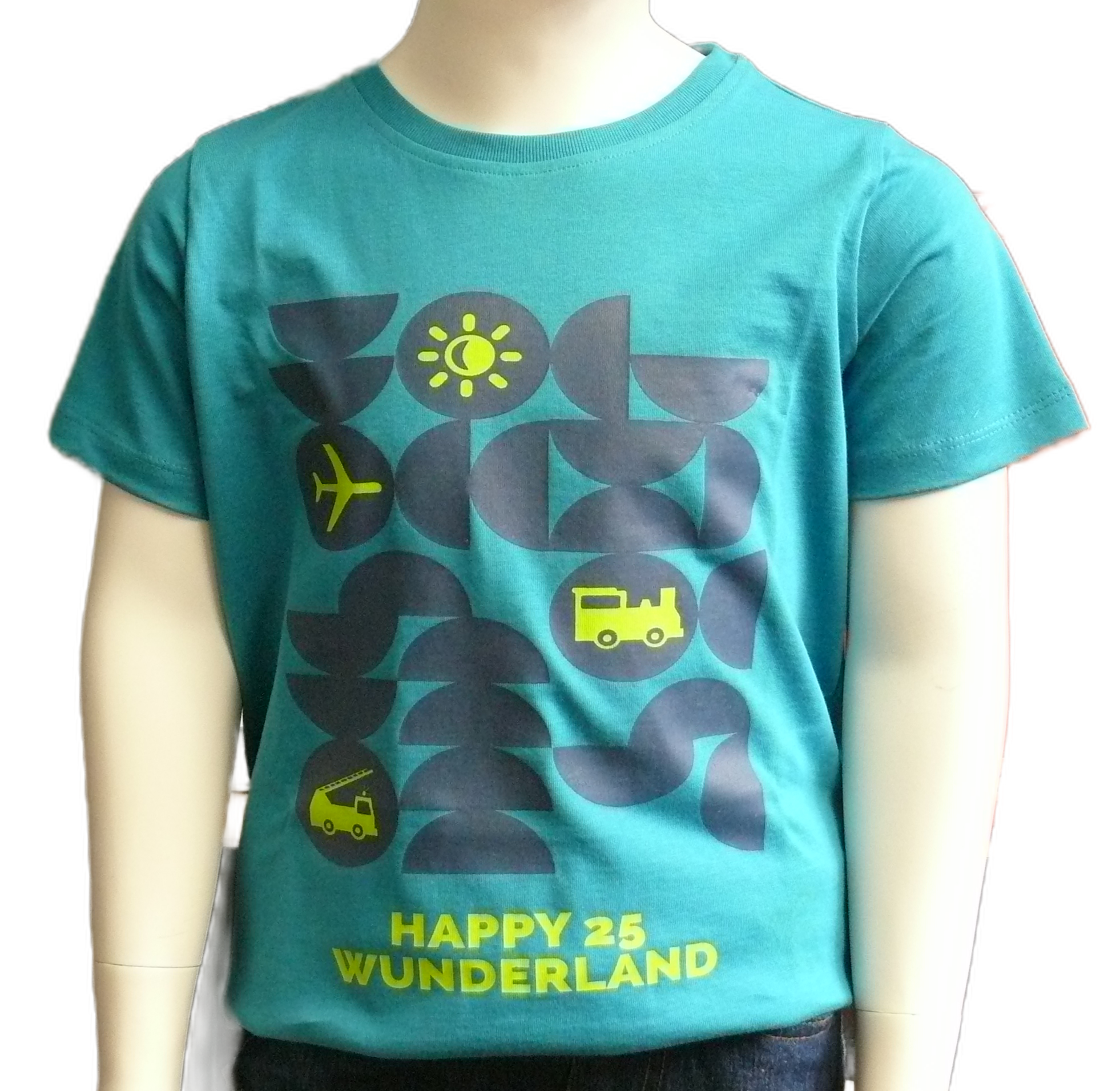 T-Shirt Kind - 25 Jahre Miniatur Wunderland - Icons, türkis