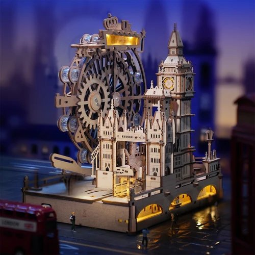 Wooden Marble Run – London Sightseeing Walk – EGB01 by Robotime