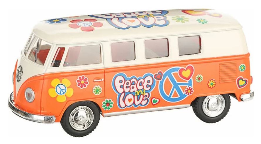 KINSMART 1962 VW Classical Bus Samba Ivory Top - Various Colors 1:32