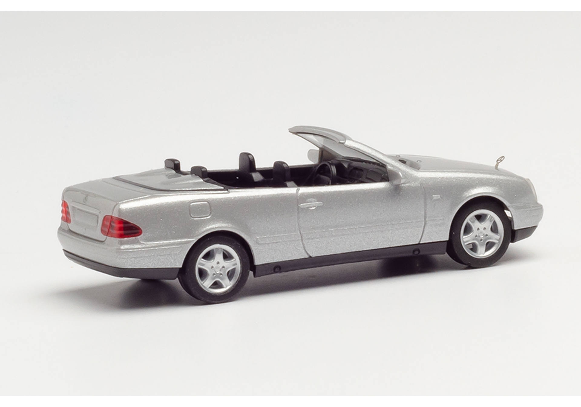 Herpa 032582-002 MB CLK Cabrio, silber Modellfahrzeug H0 1:87
