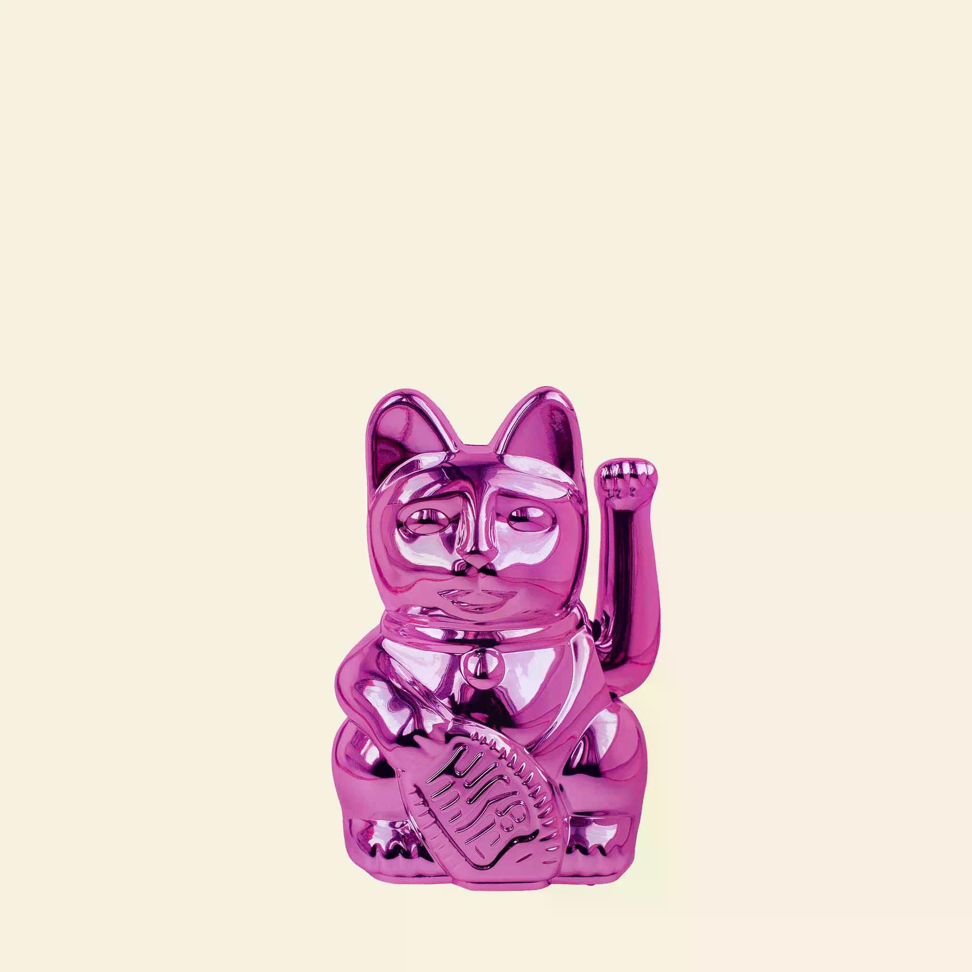 Waving Cat / Maneki Neko | Mini - Shiny Pink