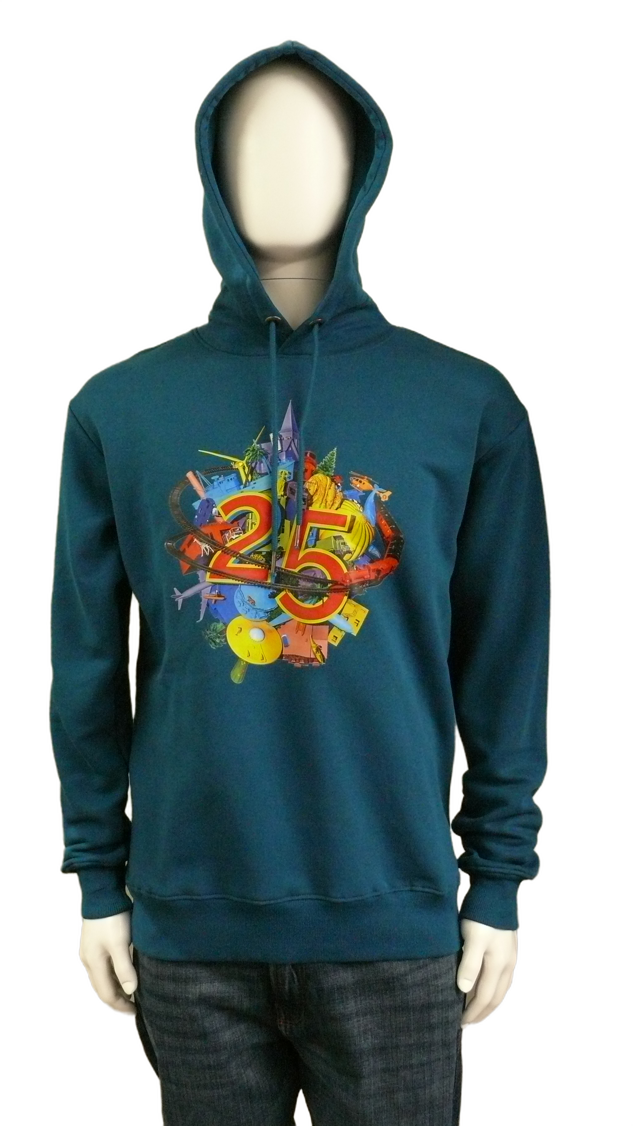 Miniatur Wunderland Hoodie – 25 Years of Miniatur Wunderland – Anniversary Logo, Turquoise