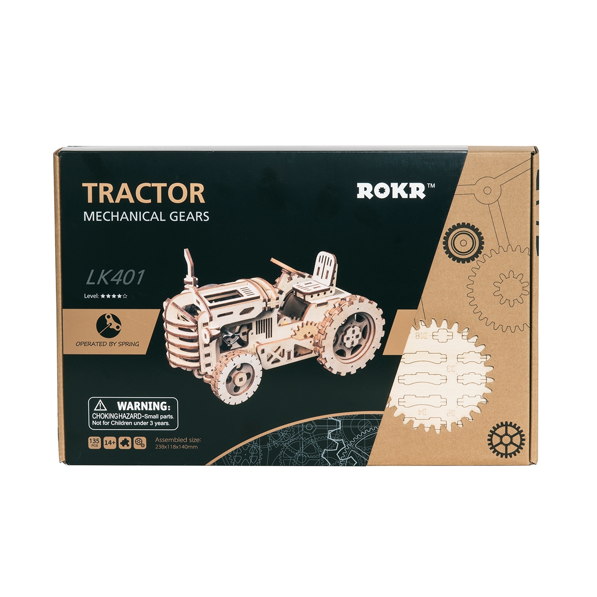 Wooden Model Kit - Tractor - LK401 by Robotime