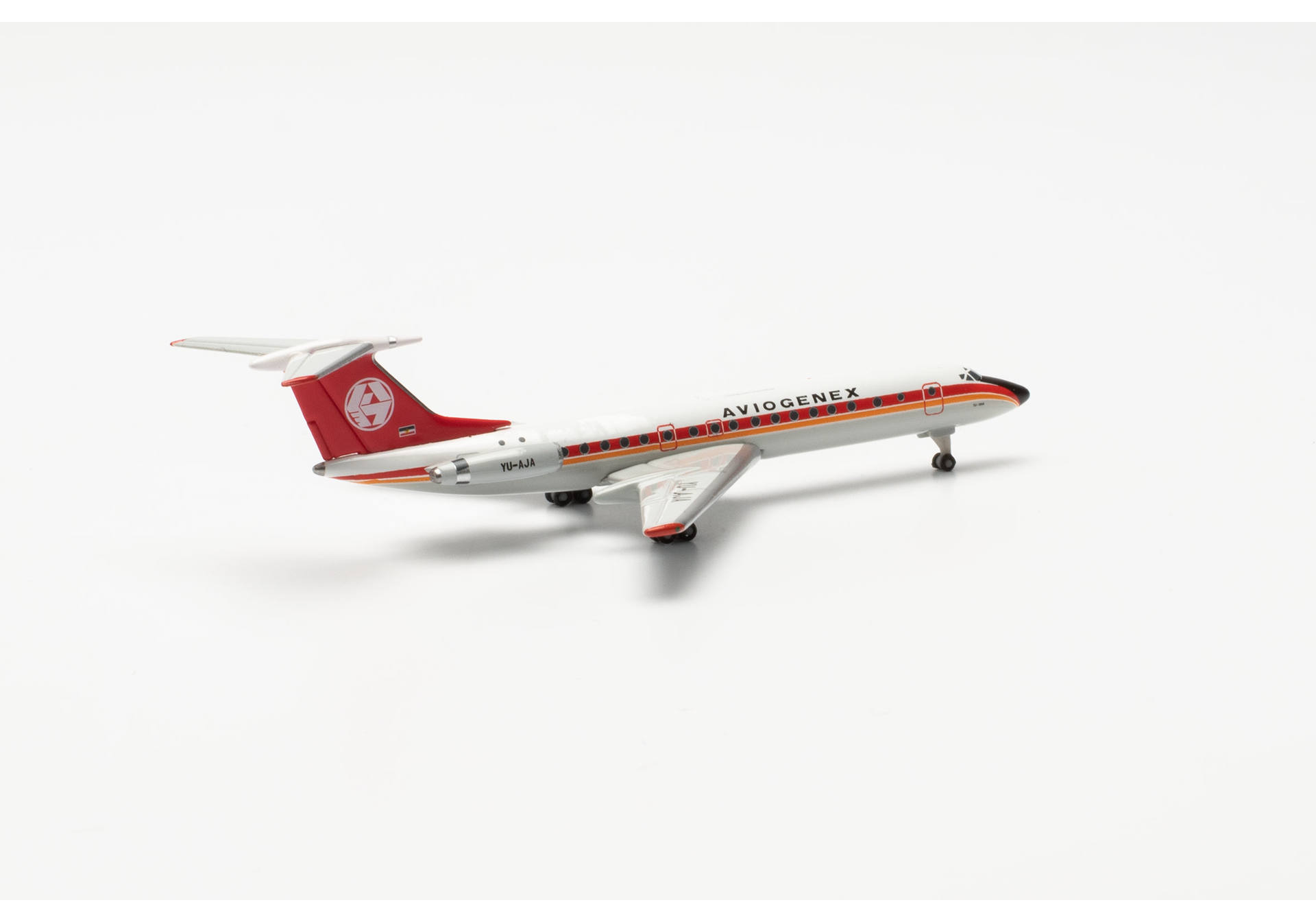 Herpa 537018 Aviogenex Tupolev TU-134A – YU-AJA “Titograd” 1:500