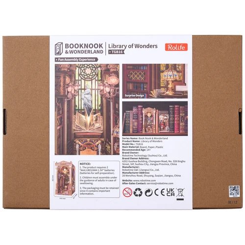 Wooden Model Kit / Book Nook – Library of Wonders – TGB16 by Robotime