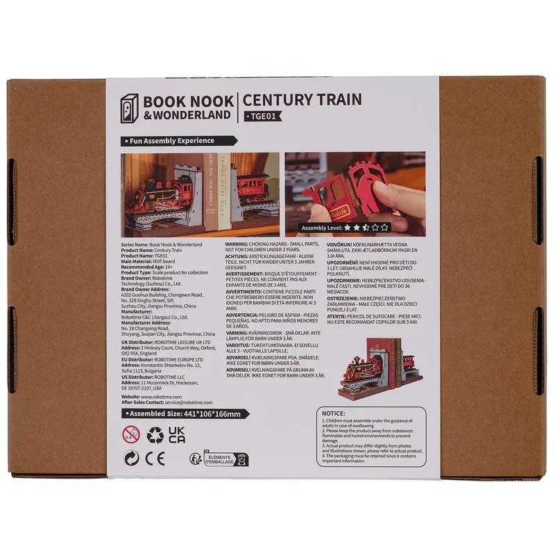 Holzbausatz Buchstopper Eisenbahn TGE01 Robotime