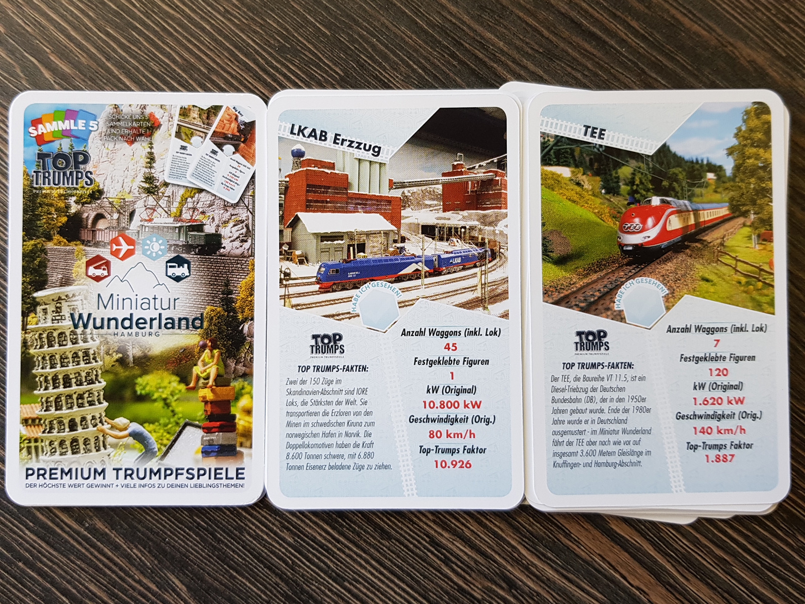 Miniatur Wunderland Top Trumps Quartet Card Game