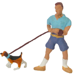 Preiser Mann Hund Gassi
