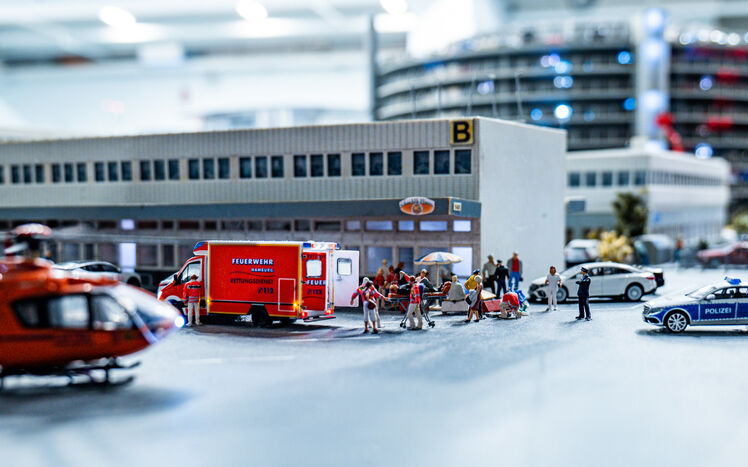 Flughafen rettungsszene