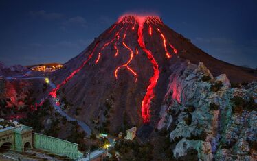 Italien Pompeji Vesuv Nacht